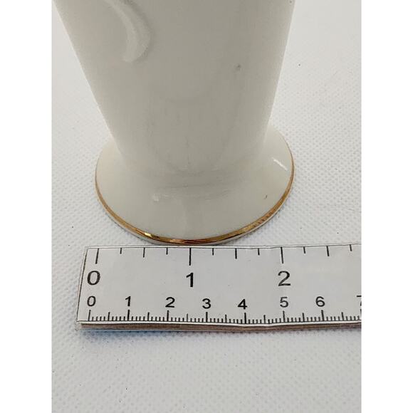 Vase-Lenox-Cream-Gold Trim-Embossed-Classic-Set of 2-Small and Medium - Picture 8 of 8
